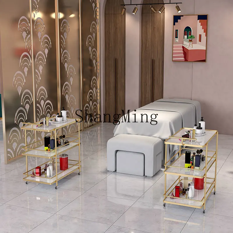 FG good-looking beauty cart trolley beauty salon storage mobile cart rack 4