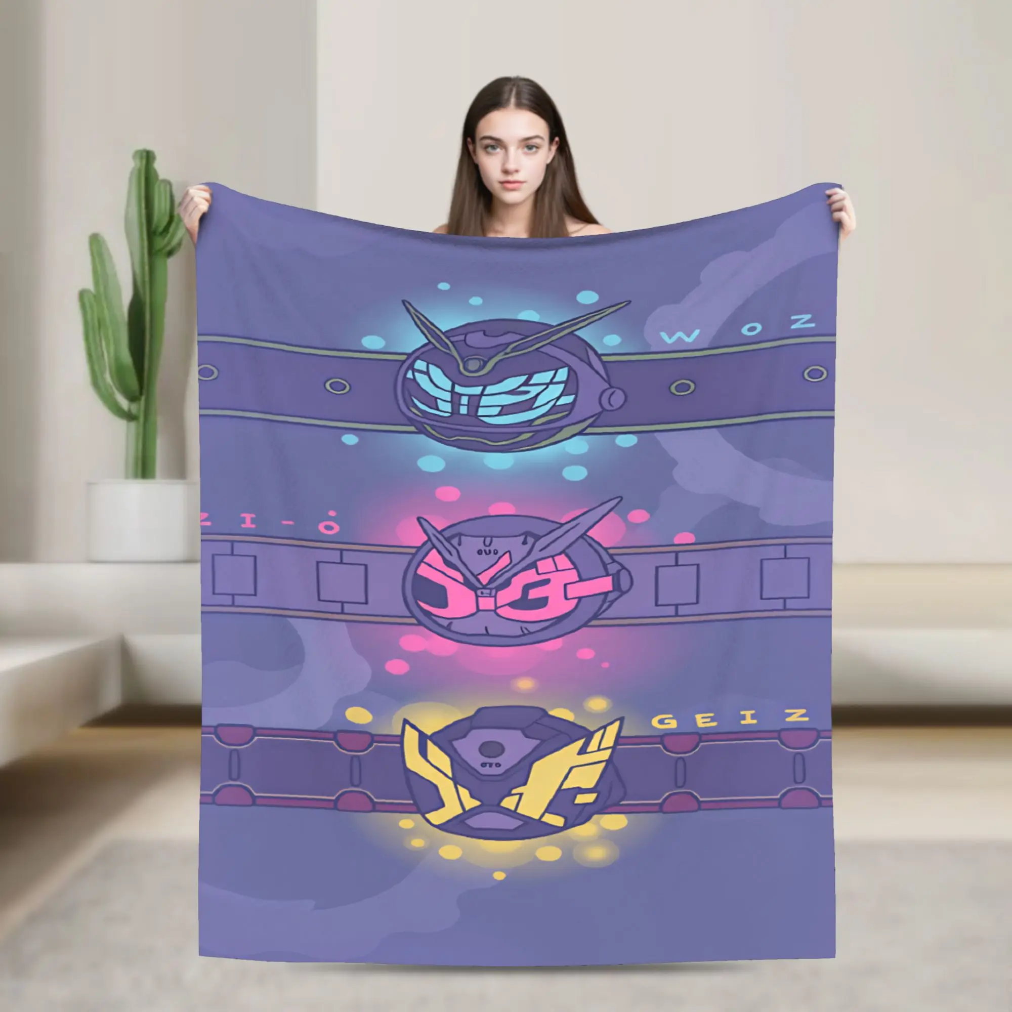 Kamen Riders Blanket Quality Soft Warm  Throw Blanket Winter Kids Couch Chair Street Trend Bedspread