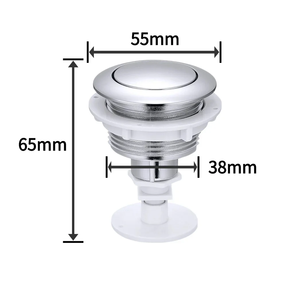 For Brazilian Toilet Tank Flush Button, Single Flush Button With Bracket Toilet Tank Cover For Long-lasting Construction Bathroo