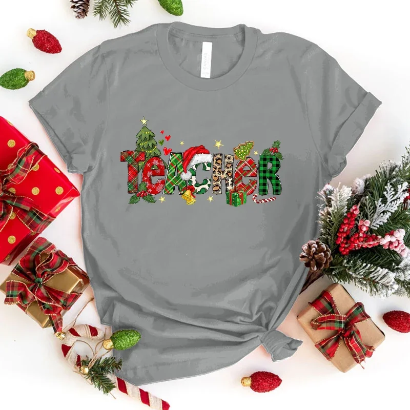 New Hot Christmas Teacher Print T-Shirts Women Men Summer Casual T-Shirts O Neck Short-Sleeved T-Shirts Fashion Shirts Tee