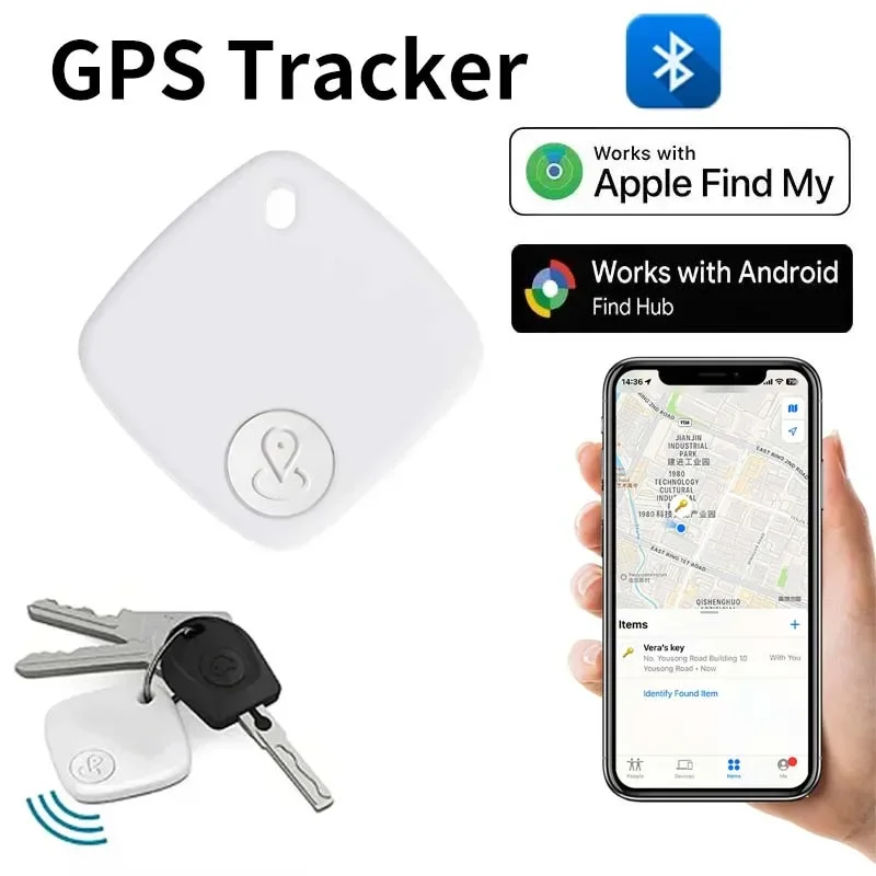 

Smart GPS Tracker Elderly Kid Anti-Lost Reminder Device Pet Key Wallet Bluetooth Locator Compatible with IOS Android Dual System
