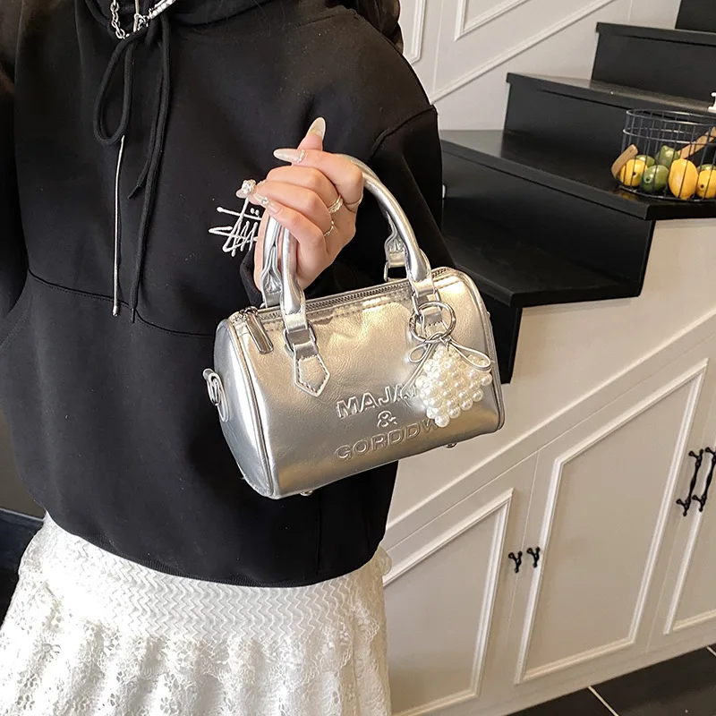 

2025 Designer Shoulder Bag Women's Luxury Boston Crossbody Purse, Soft Pillow Handbag, Minimalist Korean Style for Spring Summer