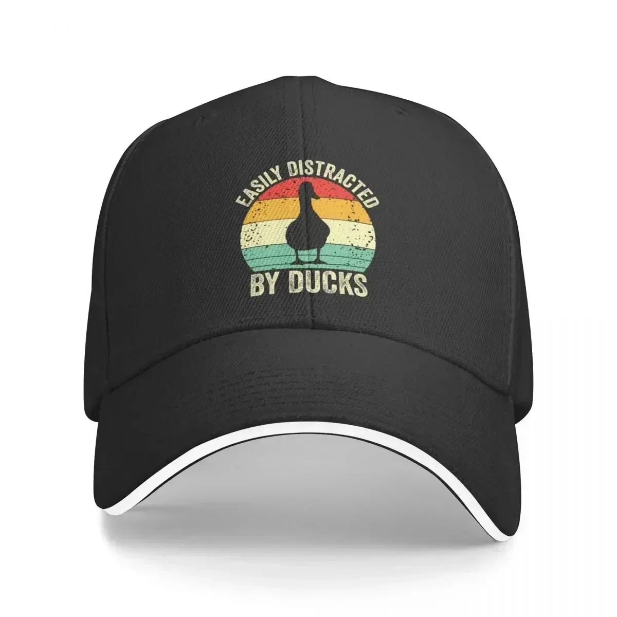 Easily Distracted By Ducks, Gift For Duck Lover Funny Ducks Pet Animal Vintage Cap Baseball Cap Fluffy Hat Hat For Women Men's