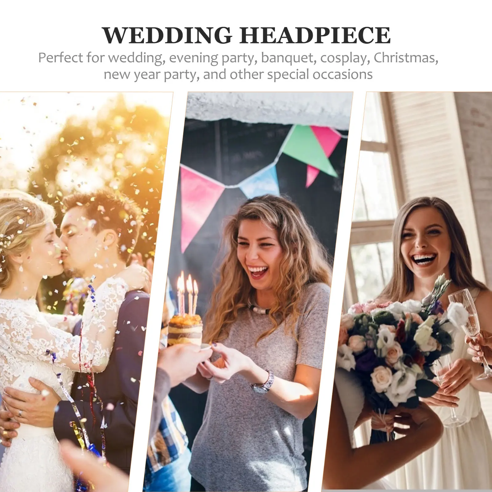 

1pc Flower Gauze Bridal Wedding Party Headwear Woman Hair Bridal Headdress Accessory Woman Headwear Photo Prop