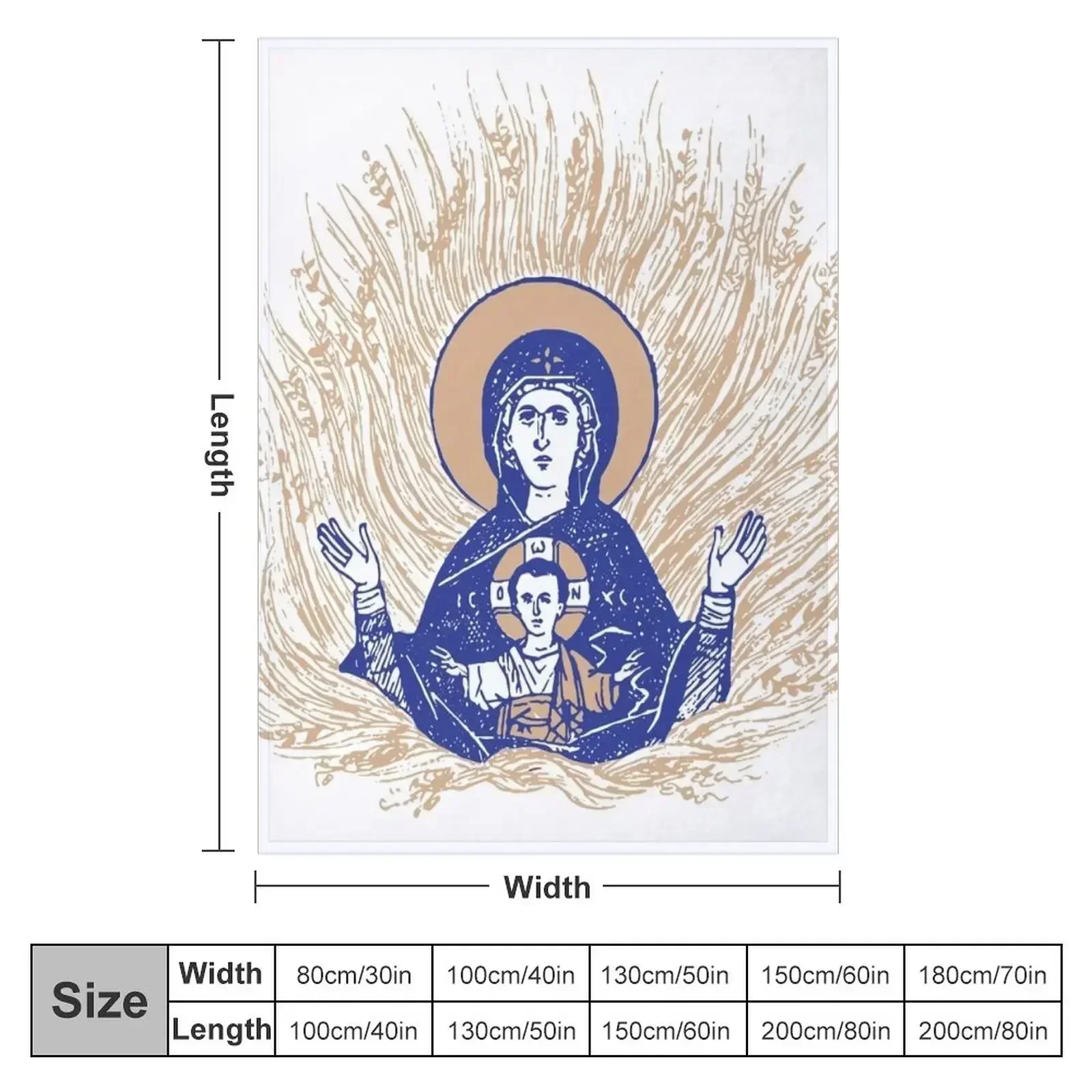 The Unburnt Bush | The Burning Bush | Divine Vision | Blue Gold Throw Blanket bed plaid Multi-Purpose Luxury St Blankets