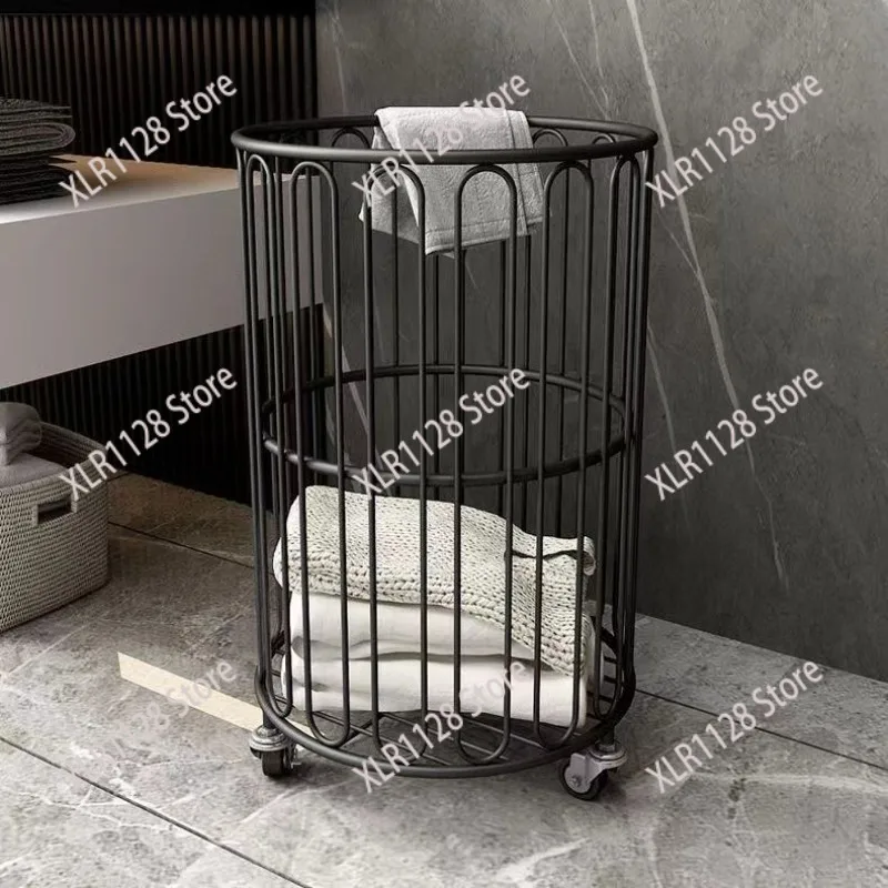 Modern Nordic Style Gold Dirty Clothes Basket Large Capacity Laundry Storage Organizer