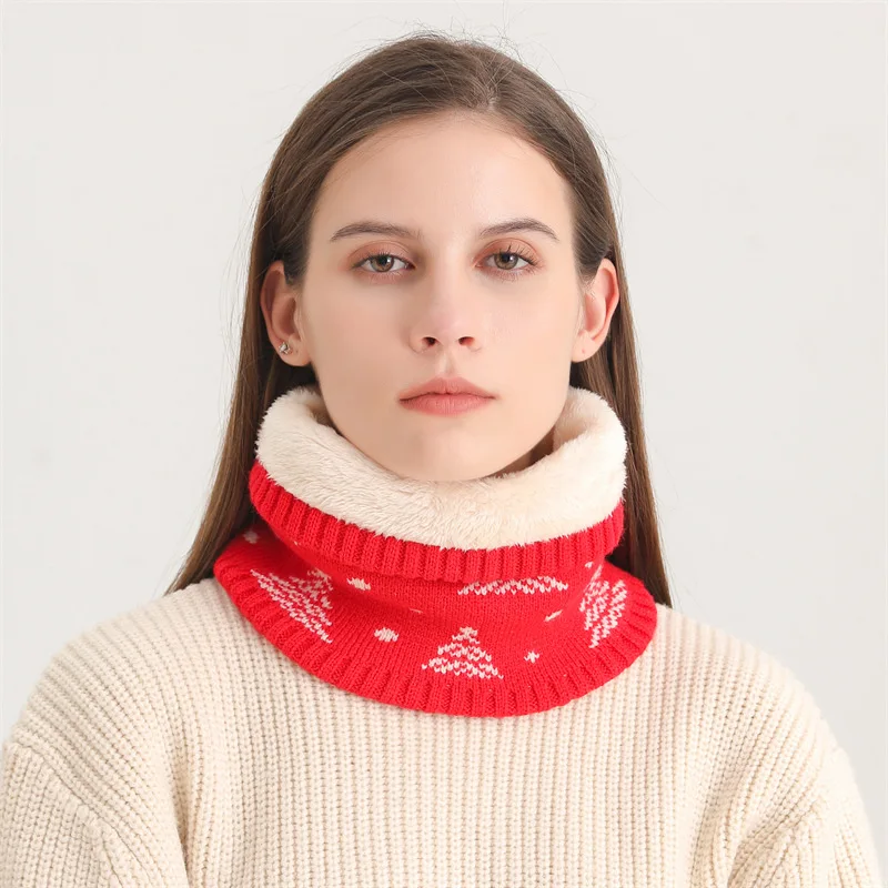 Printing Thick Warm Ring Scarf Fashion Winter Striped Warm Women Men Outdoor Full Mask Scarves with Plush Snood Unisex Muffler