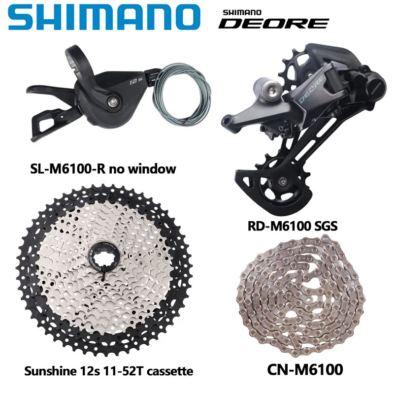 مجموعة مجموعة سيارات MTB ، شيفتر ، Derailleur خلفي ، كاسيت 10-51T ، أشعة الشمس K7 ، 1x12s ، طقم 4