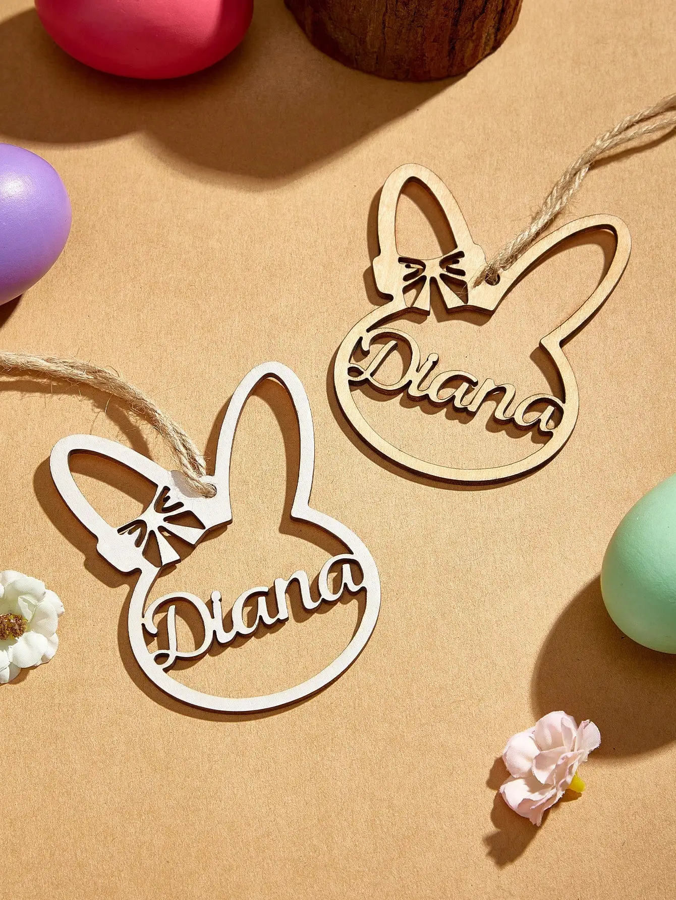 Custom Easter Bunny Ornament Personalized Spring Decor Gift For Family Couples Teen Birthday Graduation Home Party Keepsake