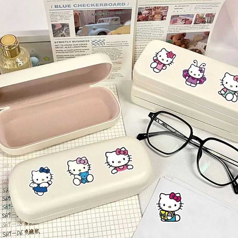 50 pezzi Sanrio ‌ ‌   Hello Kitty Cartoon Simpatici adesivi impermeabili Diario del computer Tazza d'acqua decorata Regali di festa per bambini e ragazze.
