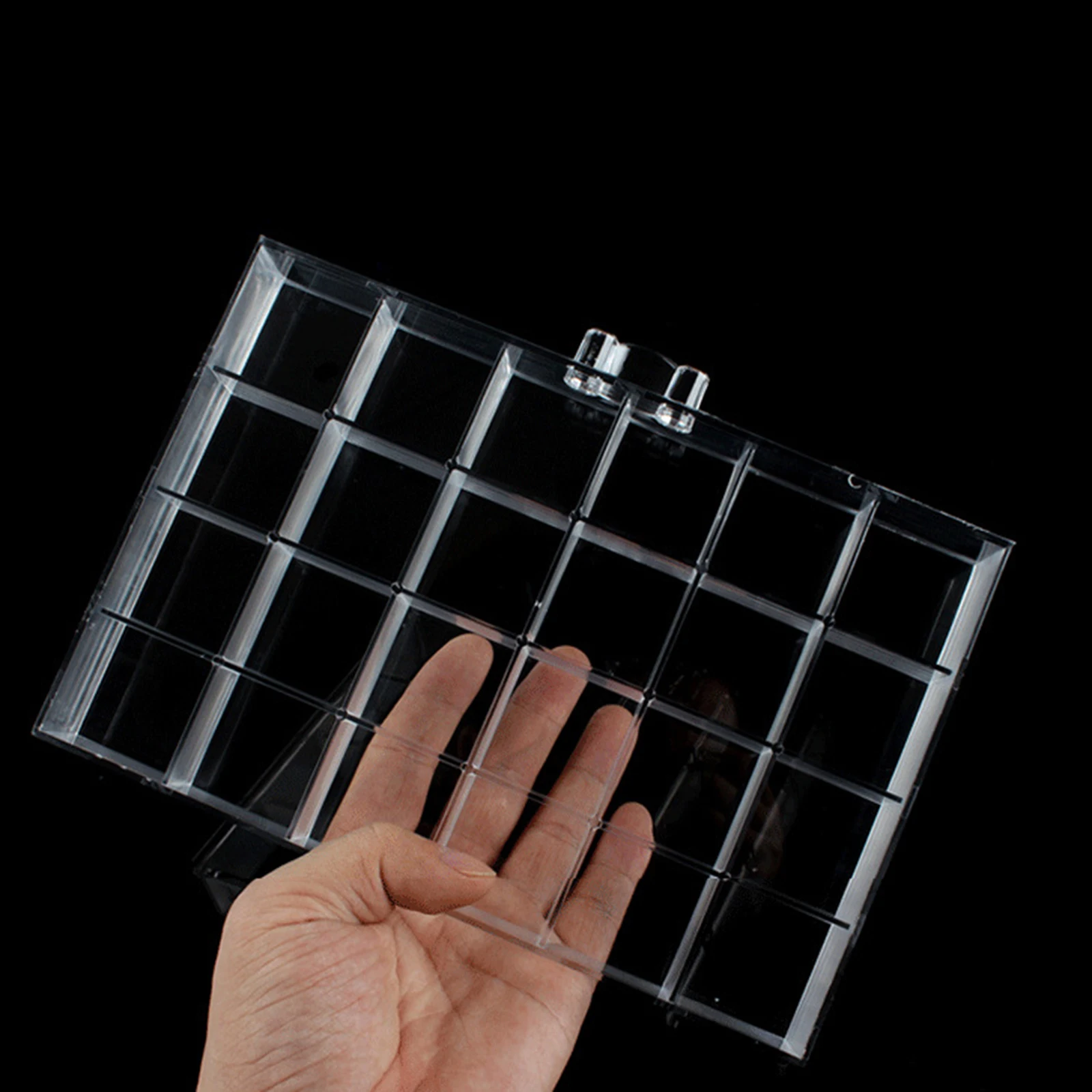 Jewelry Organizer Box Detachable Clear 120 Grids Jewelry Display Stand Drawer Nail Tip Case Earring Rings Necklaces Storage Box