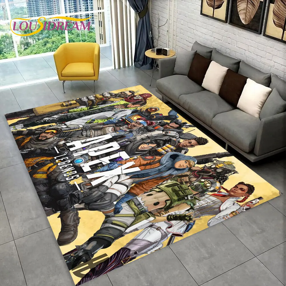 Apex Legends Game Gamer Cartoon Area Rug,Carpet Rug for Living Room Bedroom Sofa Doormat Decoration,kids Play Non-slip Floor Mat