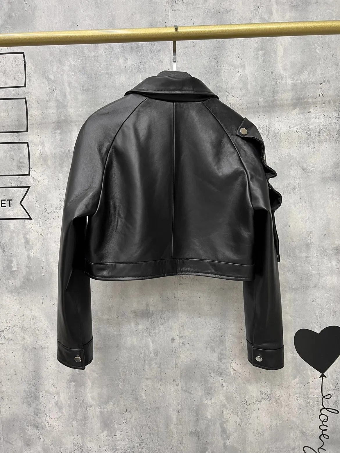 Soft Real Leather Jacekts Natural Sheep Leather outerwear Female Fashion Pleated Beading Real Leather Jackets wy1917