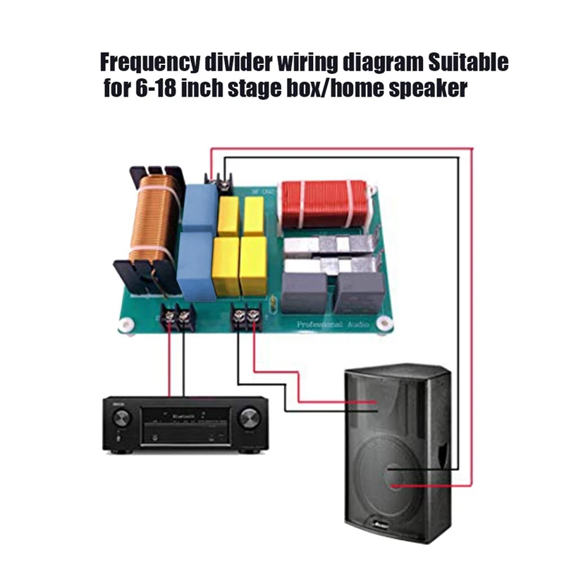 New 800W Tweeter Woofer Speaker 2 Way Crossover 2800Hz PA-280 Treble Bass Divider for 6-18Inch Stage Speaker