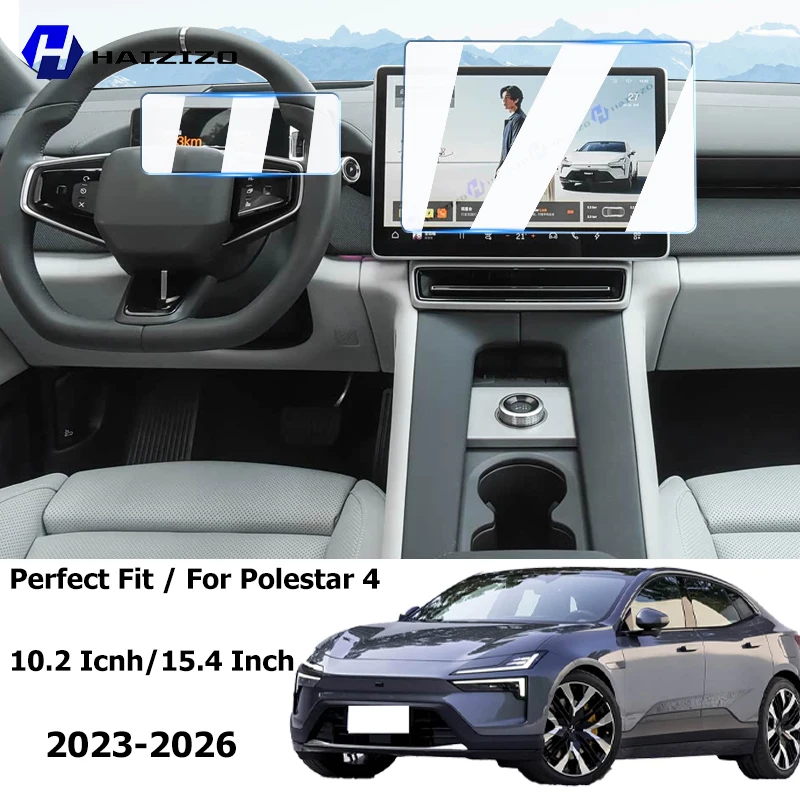For Polestar 4 2023-2026 Car interior GPS navigation matte anti-glare protective film LCD screen tempered glass film refit