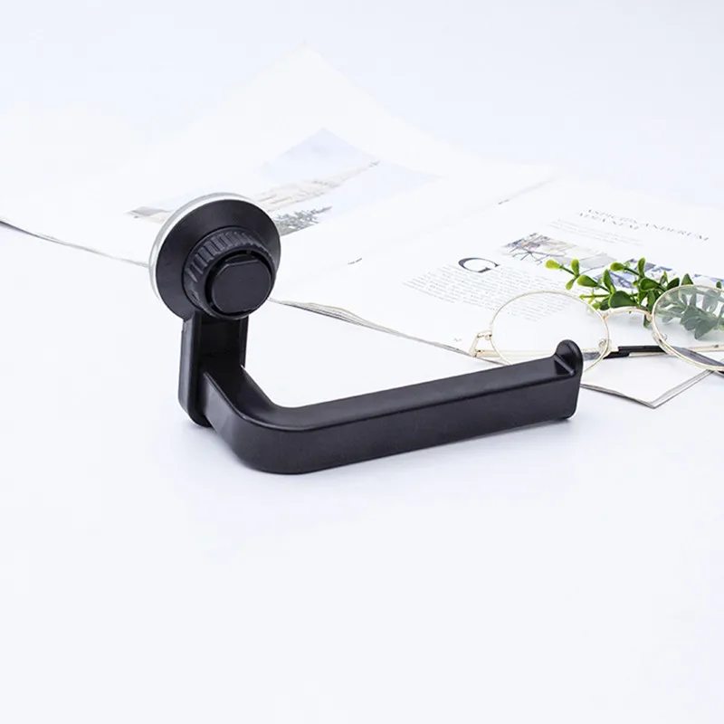 2PCS Wall Mounted Suction Cup Toilet Paper Roll Holder Bathroom Tissue Storage Organizer - Clear