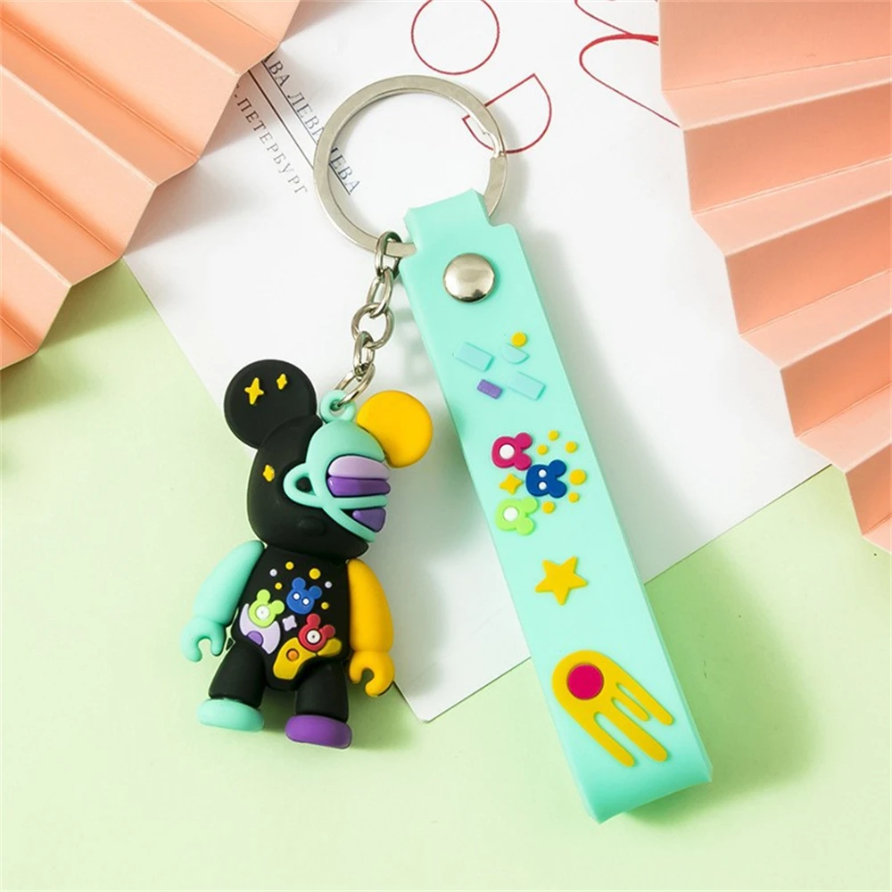 Picture 3: 1pcs Colorful Key Chains Creative Cartoon Bear Keychains Bag Car Pendant Student Gift Jewelry Clothing Accessories