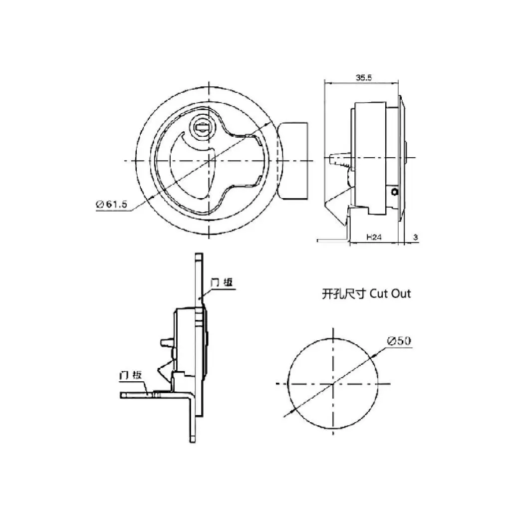 Office Files Cabinet Lock Home Furniture Hardware with Dead children safety Proofing