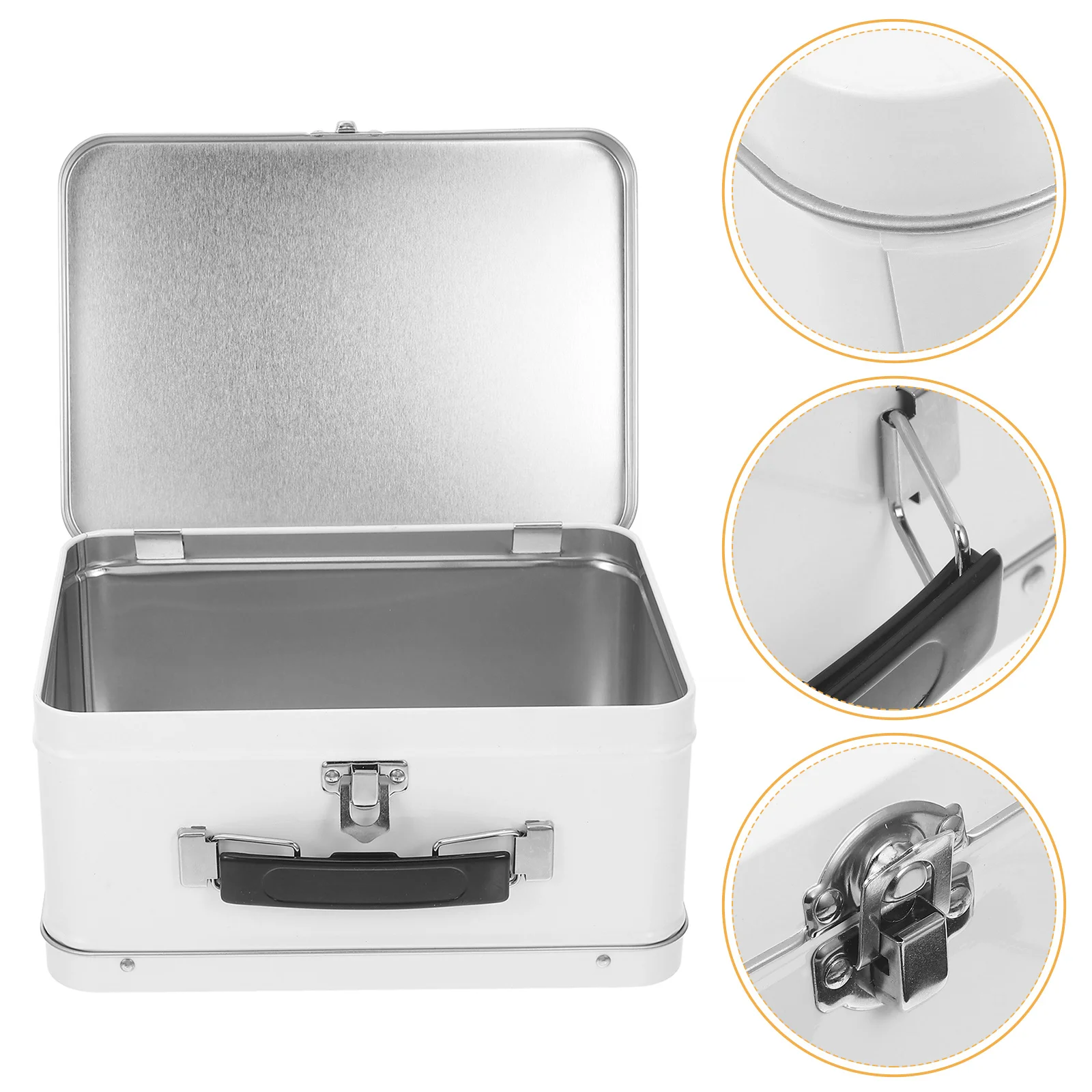 

Large Suitcase Shaped Gift Box Decorative Tinplate Jewelry Case Wedding Gift Packing Container Storage Box Christmas Boxes