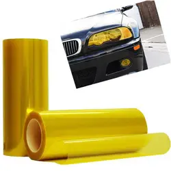Yellow Car Light Headlight Taillight Tint Vinyl Film Lamp Film Sticker Sheet Color-Changing Smoke Matt Rear Fog Sticker