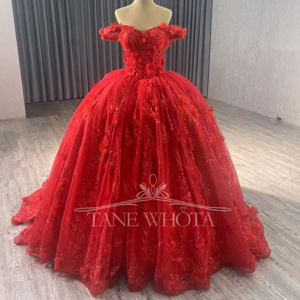 

Элегантное красное длинное вечернее платье для женщин, милое платье с открытыми плечами и шнуровкой сзади, аппликациями, настраиваемое платье