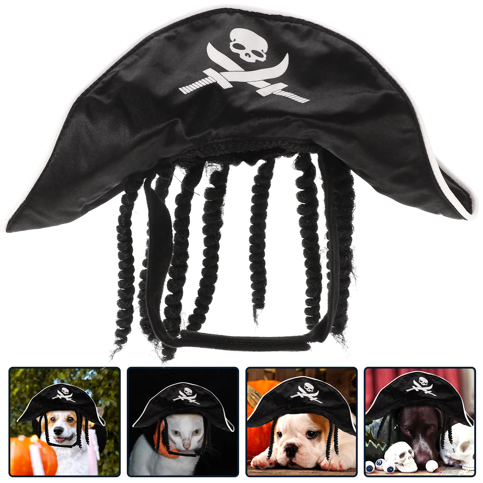 Girl Men's Accessories for Room Dog Halloween Costume Helmets Small Dogs Pirate Cosplay Hat