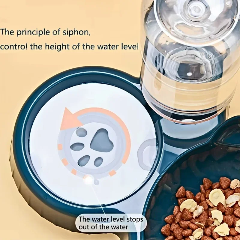3-In-1 Cat Bowl Set with Tilted Ear Design and Gravity Water Bottle for Neck Protection - Bowls with Water Feeder Cats food bowl image 5