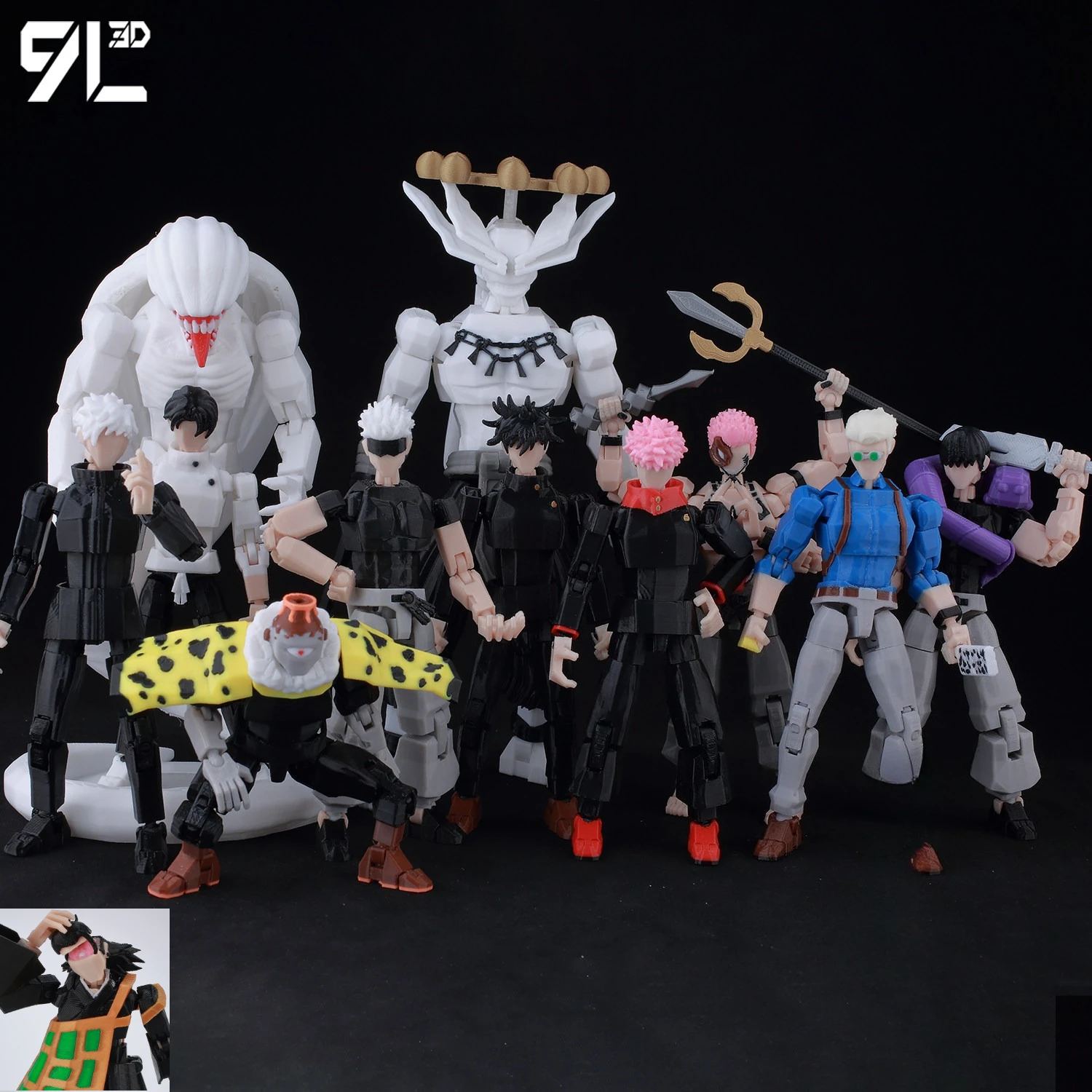​ Figura de Acción 9L3D Lucky13 Gojo Sukuna Jujutsu Fushiguro Toji Gojo Satoru, Muñeco Articulado Coleccionable Titan13 T13