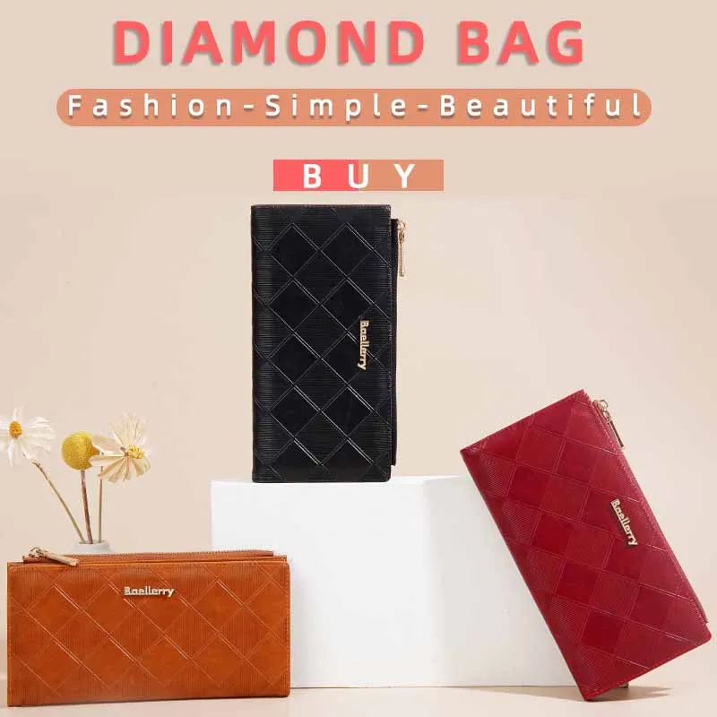 

New Women Long Purse Multi-functional Money Clutch Bag Leather Zipper Hasp Coin Wallet Female Fashion Phone Wallet Card Holder