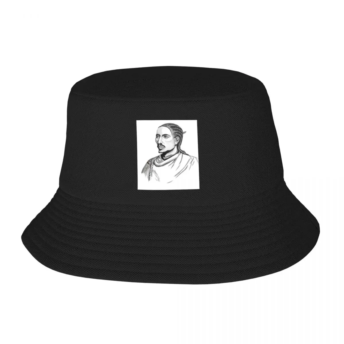 An Ethiopian portrait of Emperor Yohannes IV Bucket Hat Military Cap Man custom Hat Golf Cap Big Size Hat Mens Tennis Women's