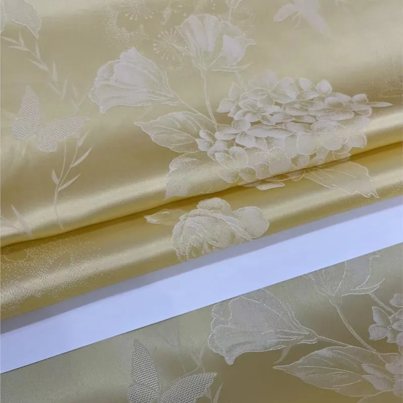 27 M Silk Jacquard Heavy Satin 140 Pieces 70% Mulberry 30% Plant Cheongsam Fashion Fabric