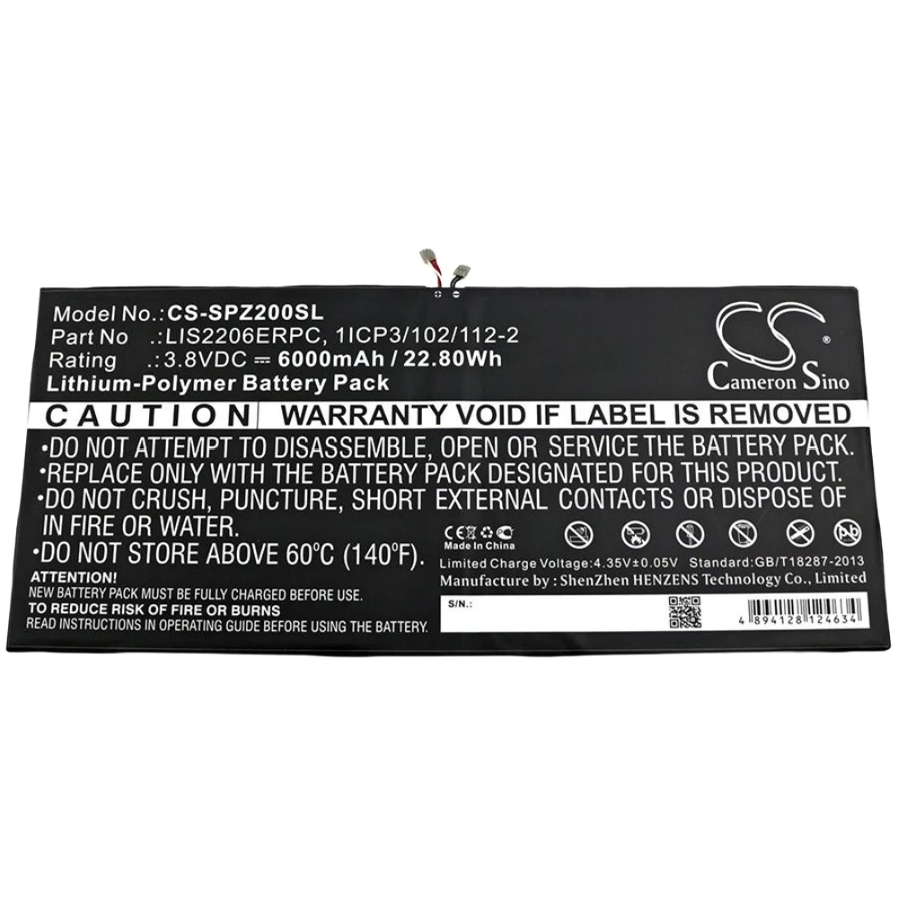 

Li-Polymer Tablet Battery for Sony,3.8v,6000mAh,Xperia Tablet Z2 SOT21 Castor SGP551 SGP521 SGP511 SGP541 SGP512 SGP561