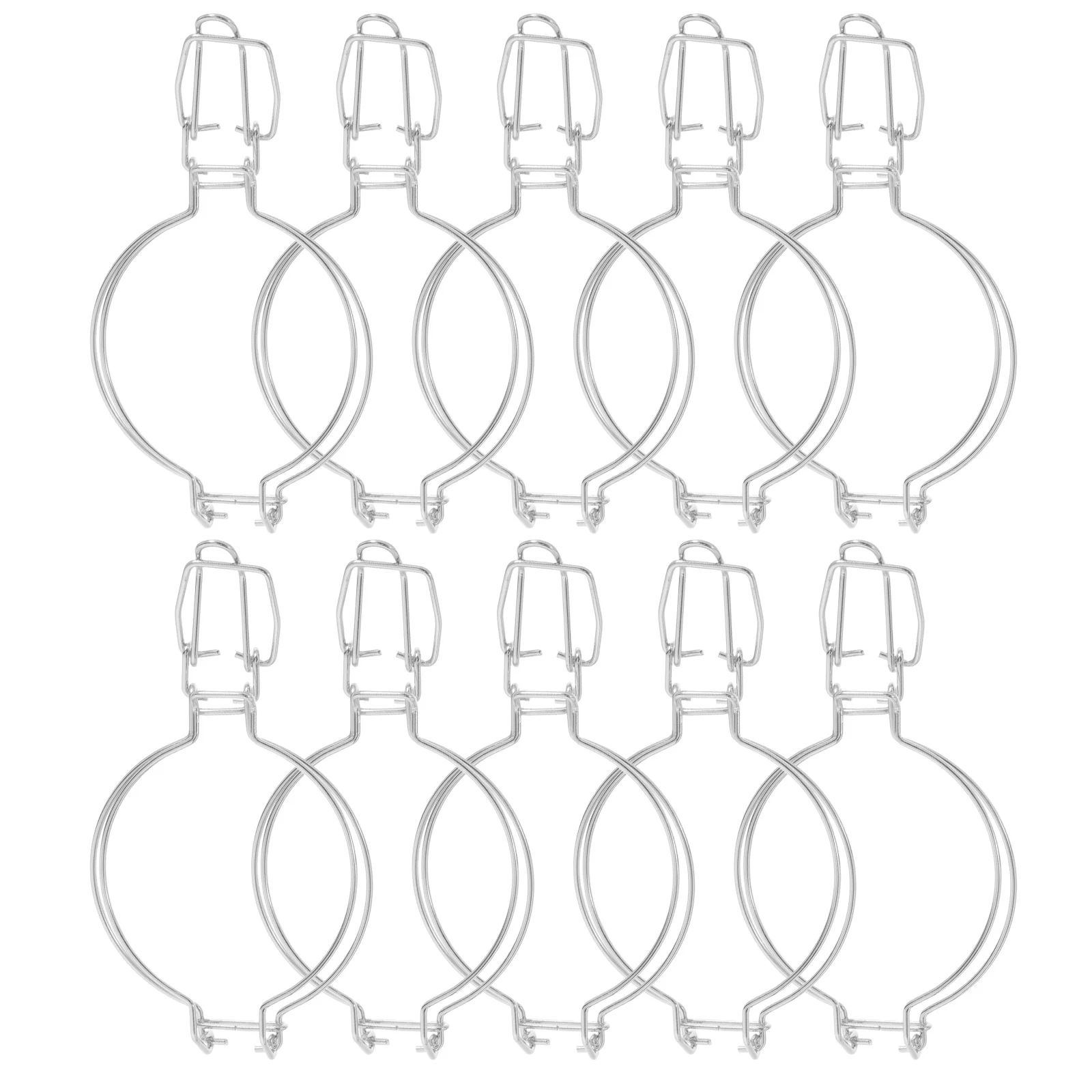 

10 Pcs Sealing Can Buckle Stainless Steel Jar Lock Canning Wire Clip Clamps Metal Glass Kitchen Storage Fastener Glass Container