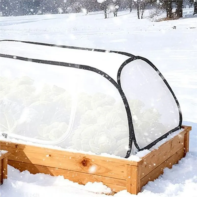 ABRU--Up Garden Row Covers 2 Pcs Plant Protectors With Net And Stakes For Raised Garden Beds