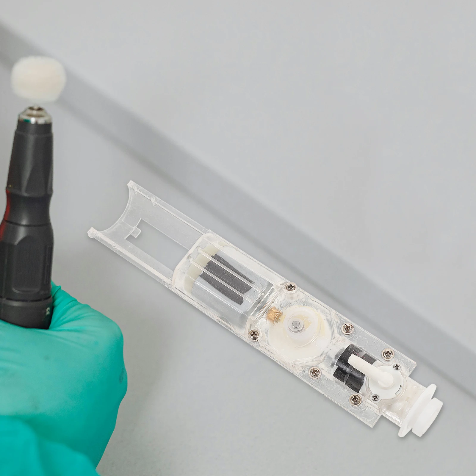 Bomba de lavagem dentária de alta pressão, 2 peças, dc, transparente, engenharia, plástico, acessório de irrigação dentária para fio dental de água