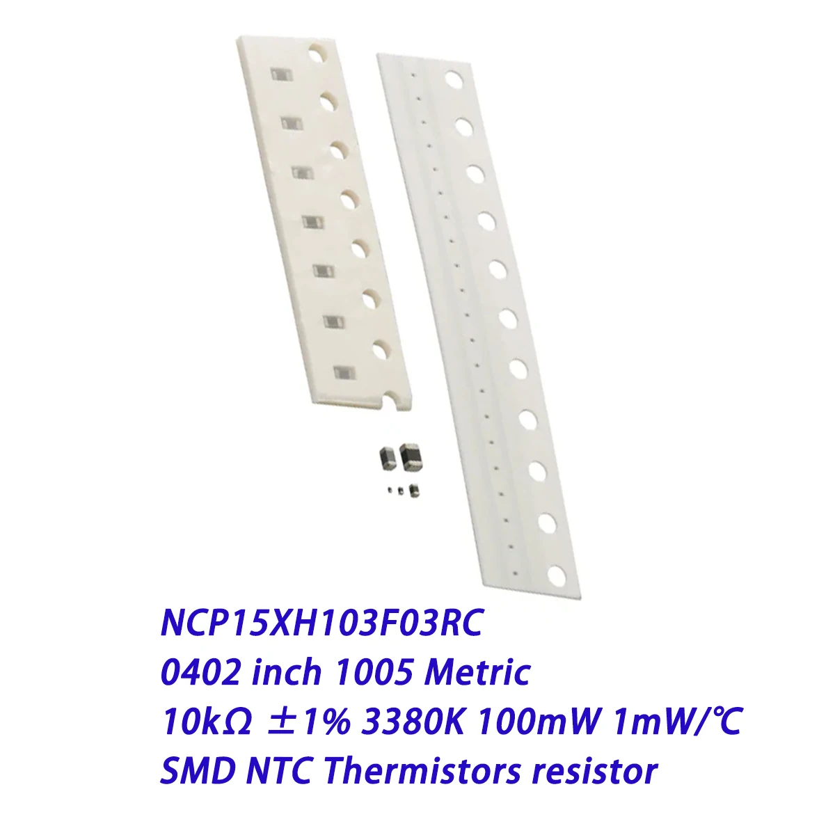 100PCS NCP15XH103F03RC 10kΩ ±1% 3380K 100mW 1mW/℃ 10K ohms 3434K 3455K NEW Original SMD NTC Thermistors 0402 inch 1005 Metric