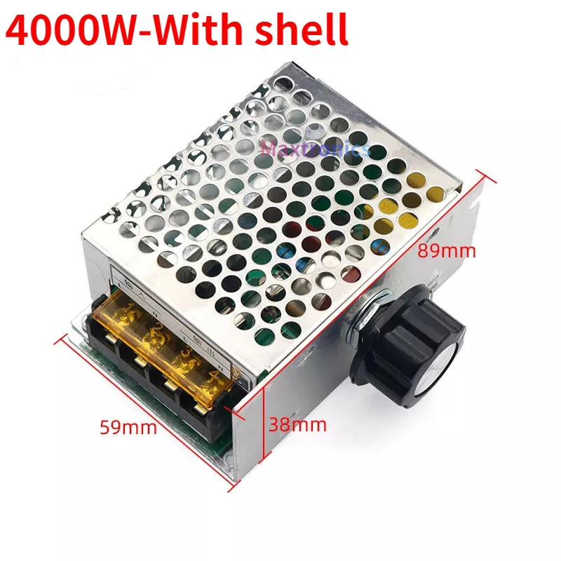 1pcs High-Power 2000W 4000W LED SCR Adjustable Motor Speed Controller Control Dimming Voltage Regulator Thermostat  AC 110V-220V