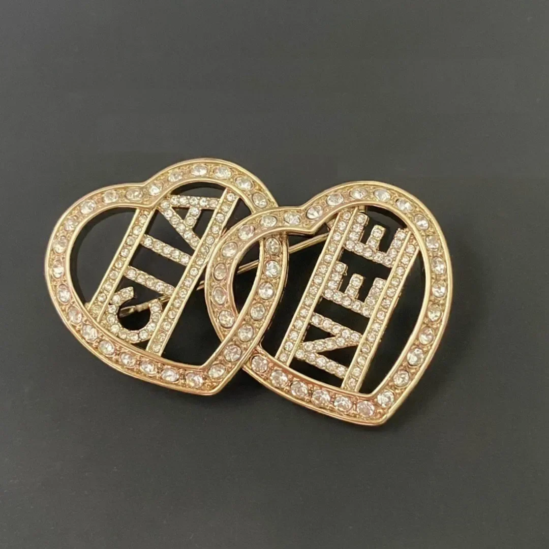 

Europe and the United States new hollow letter brooch