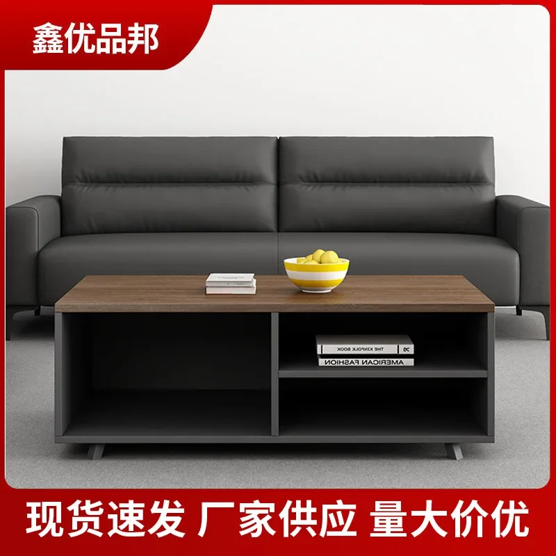 Modern simple wood grain coffee table office guest tea table small apartment living room home storage sofa table