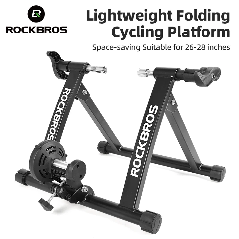 ROCKBROS Bicycle Trainer MTB Road Bike Indoor Exercise Silent Liquid Resistance Cycling Fitness Competition Folding Training Rac