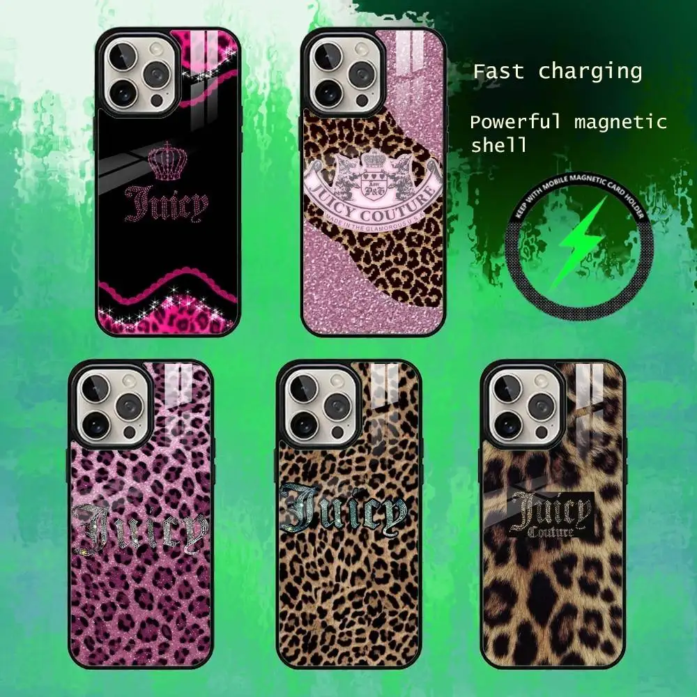 

J-Juicy C-Couture JC-ES Phone Case For iPhone17,16,15,14,13 Plus,Pro Max Magnetic For Magsafe Wireless Charging