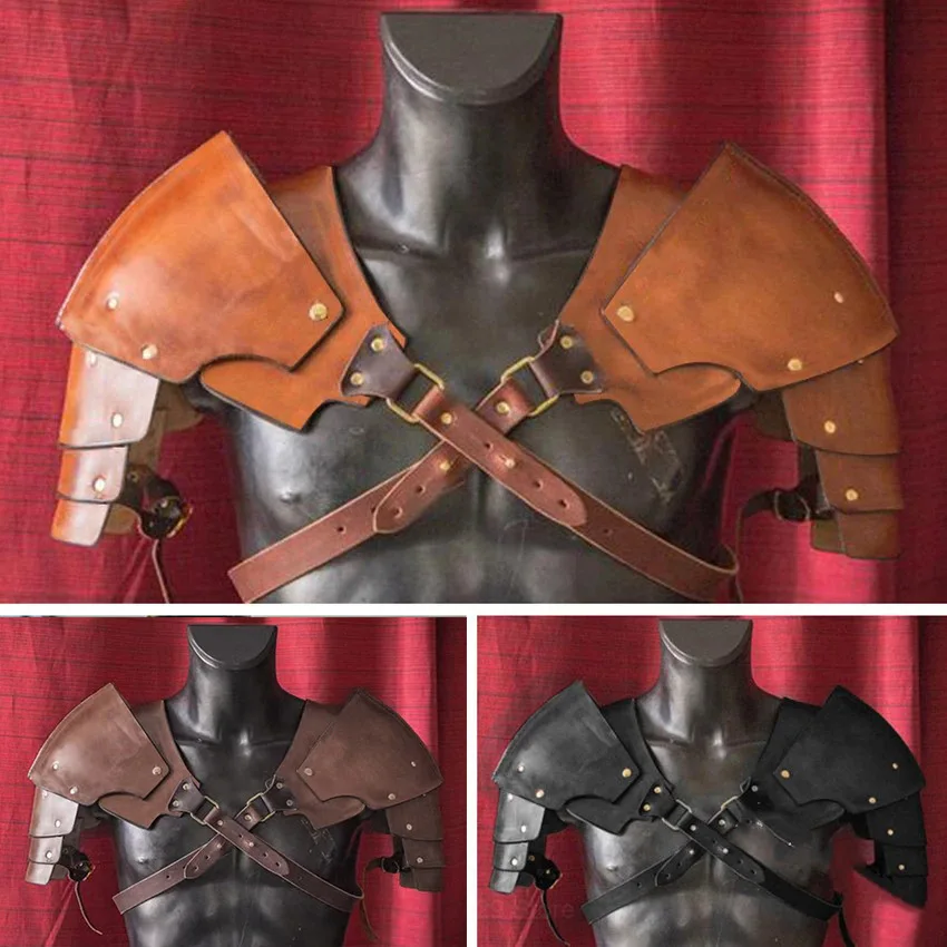 

Stage Focus! Viking Knight's Shoulder Guards, Retro Medieval Renaissance Style Performance Props