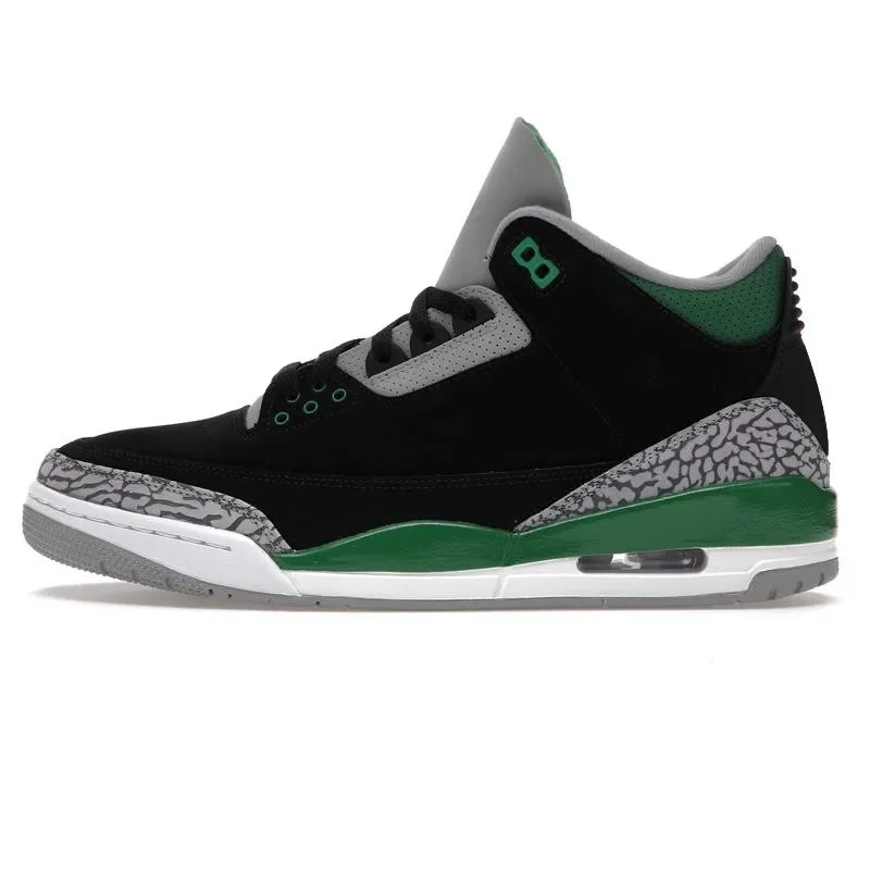 مصمم 3 أحذية رياضية 3 أزرق رجل إمرأة 3s أسود أسمنت Lvory Fear Pack حذاء منتصف الليل البحرية امرأة أحذية بنية