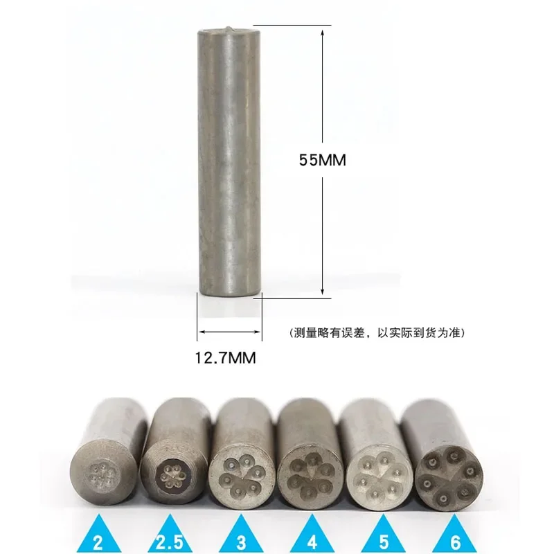 Semi-Tubular Rivet Punch 234567810 Corns Curling Flanging Willow Diced Flowering Tool Riveting Machine Chisel