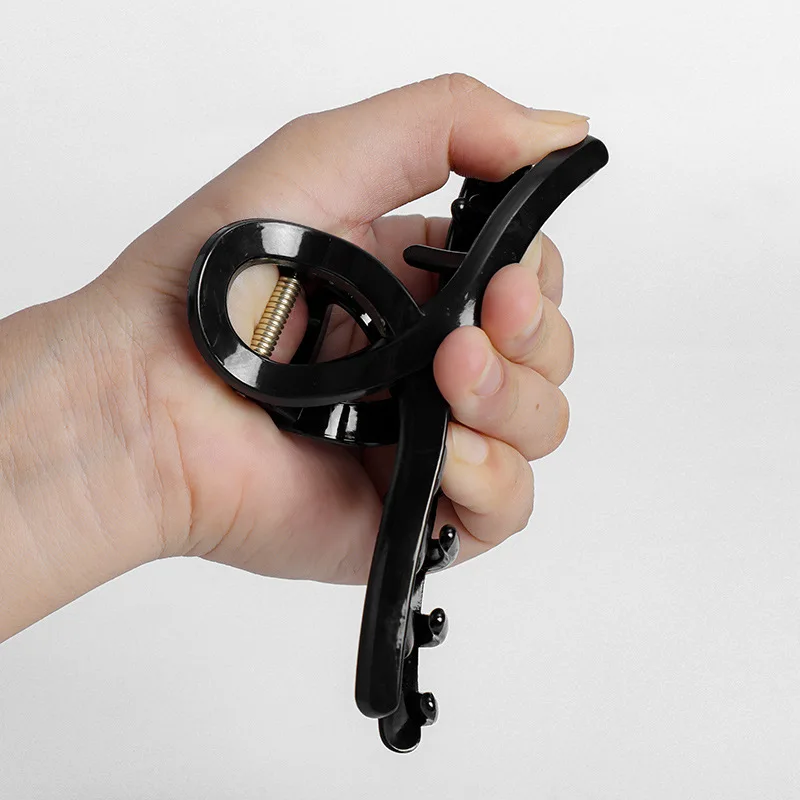 Fermaglio per capelli in gel di silice dal design minimamente con uno retro della testa, fascia per capelli, clip per squalo, fermaglio per capelli in stile femminile con volume di grandi dimensioni