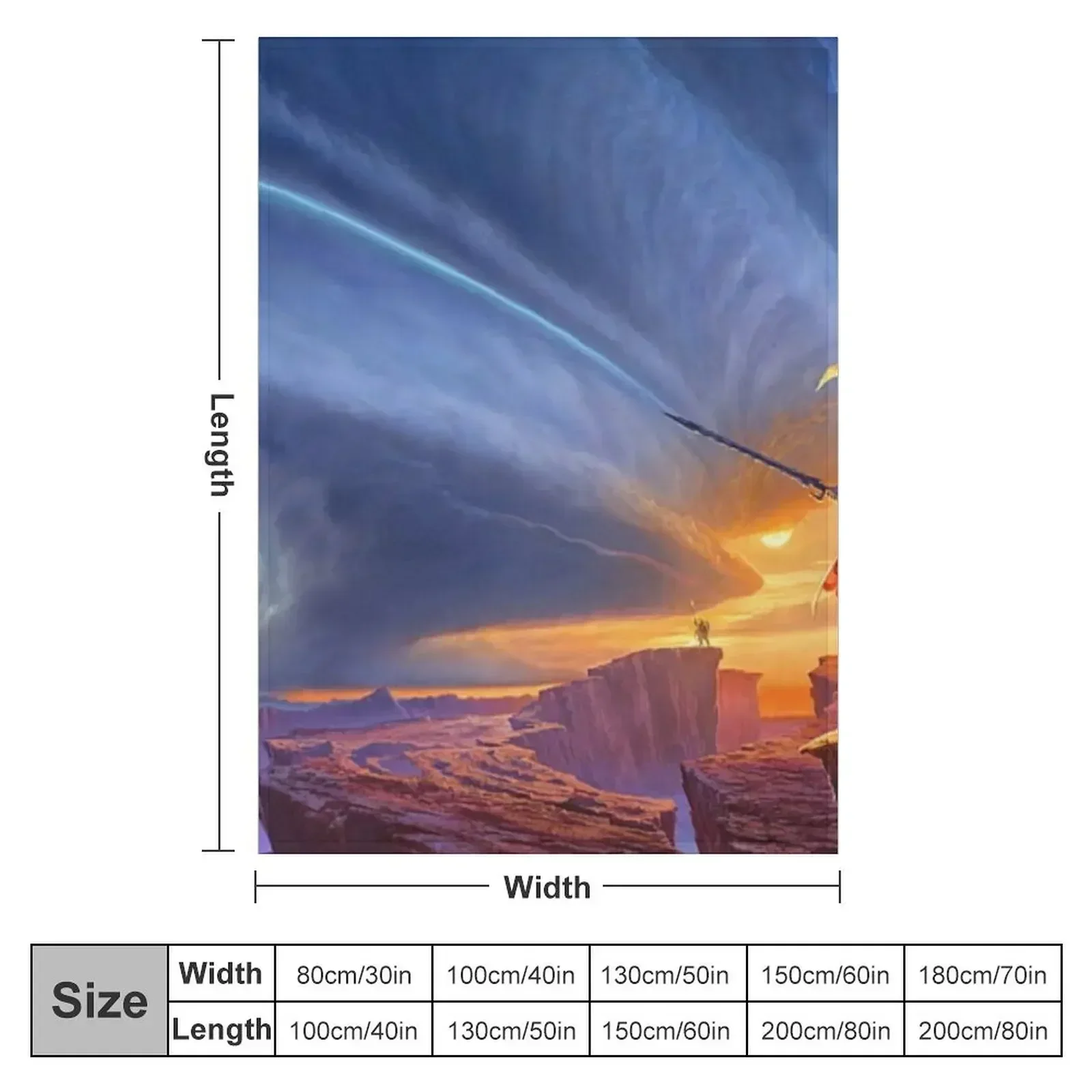 The Way of Kings - Gladiator Standing on Top of the Cliff Throw Blanket decorative Plaid Bed linens cosplay anime Blankets