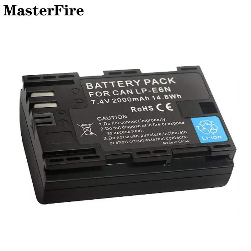 

4x LP-E6N LP-E6 2000mah 7.4V Camera Battery LP E6N for Canon EOS 5D Mark II III IV, 7D Mark II, 80D, 70D, 60D, 7D, 6D Batteries