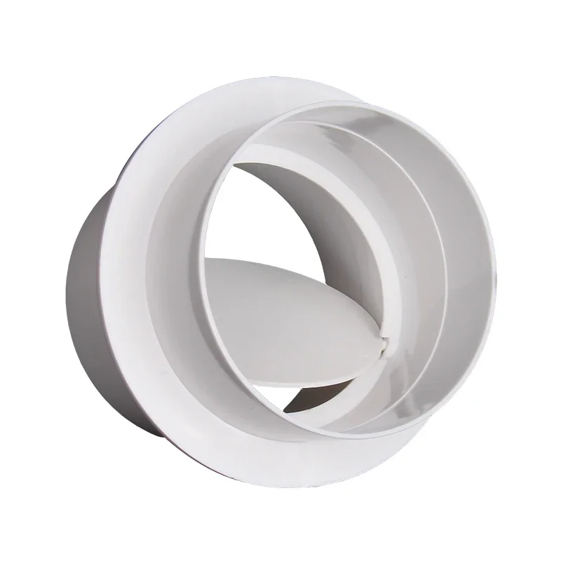 PVC Round Pipe Draft Blocker, BackDraft Damper, Duto de ar do ventilador de ventilação unidirecional, 80-200mm, Válvula de retenção