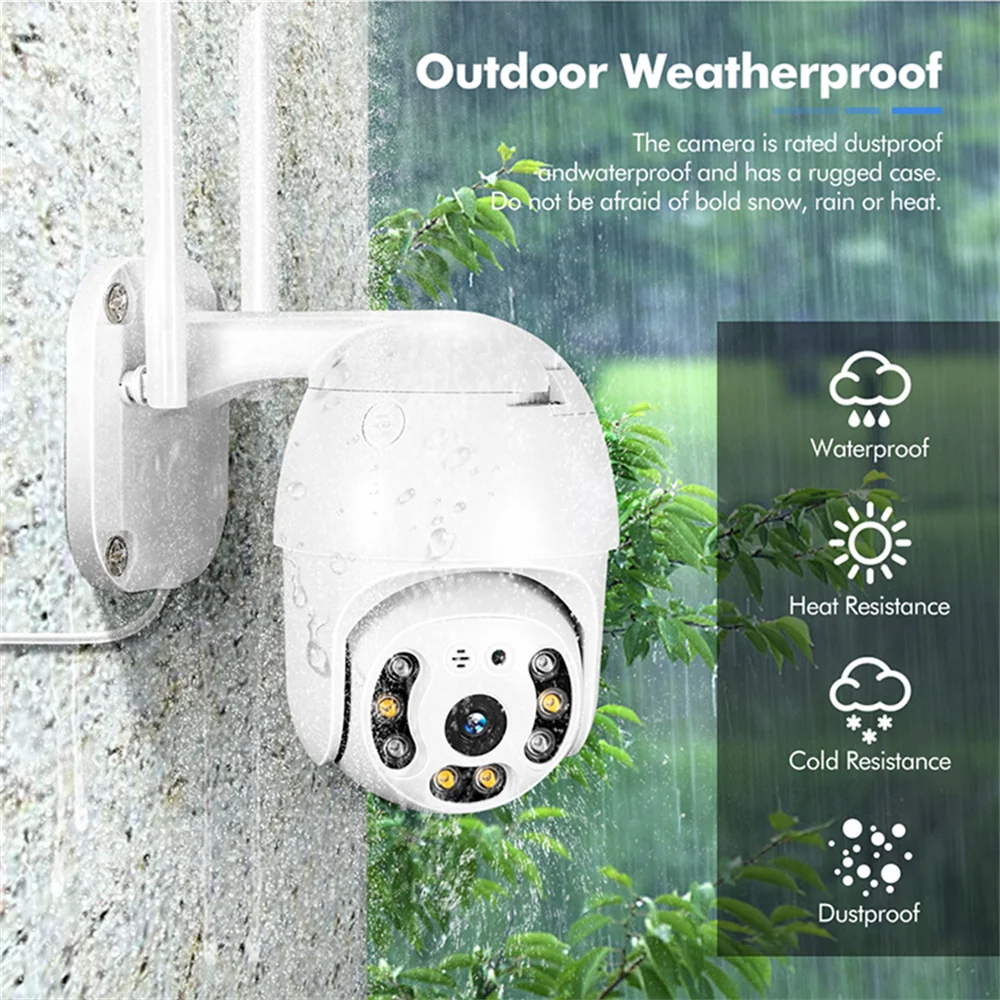 5MP V380/ICSEE/Yoosee APP  UHD 2.5Inch  Outdoor Water-proof WIFI IP Dome Camera Onvif Full Color AI Humanoid  Monitor