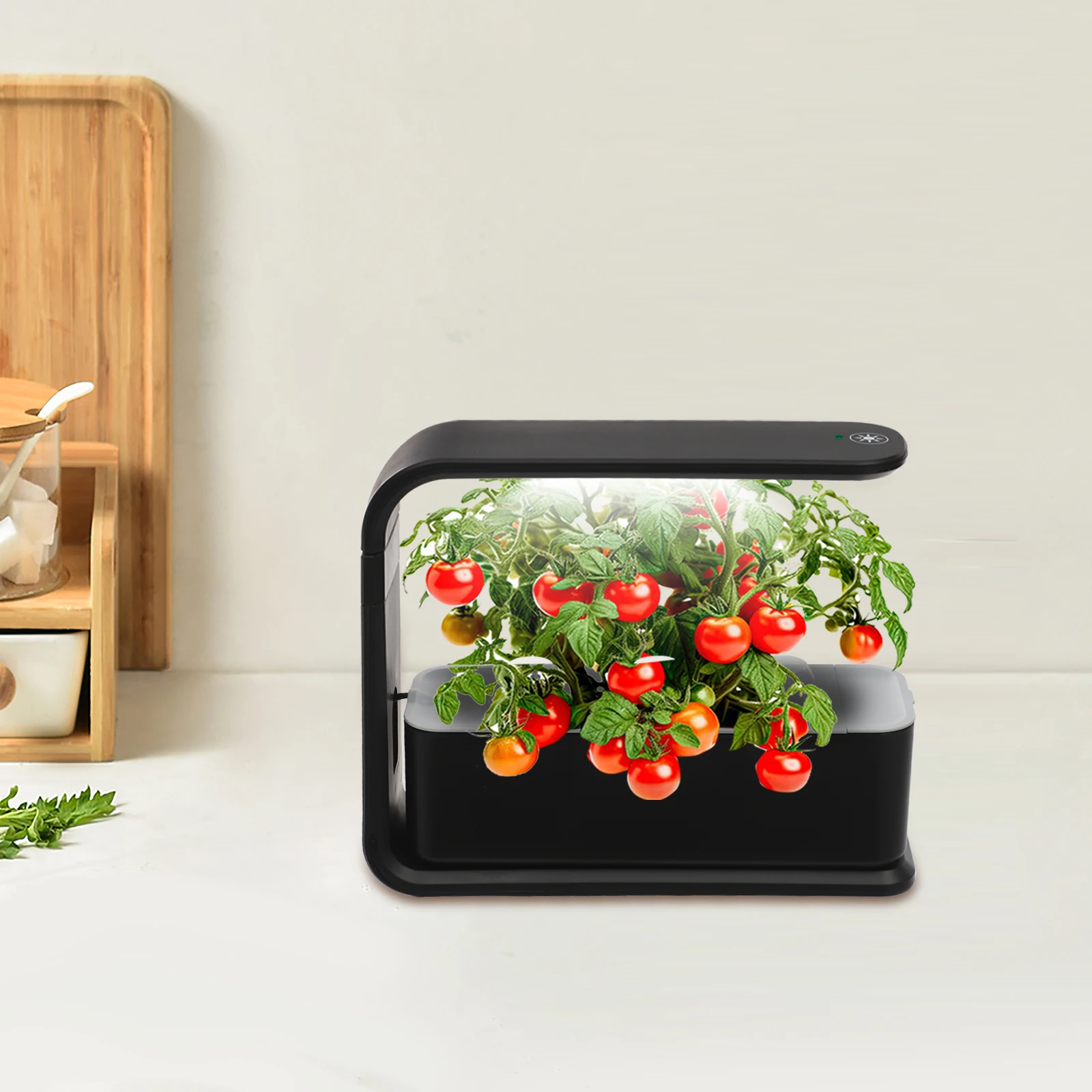 Jardinière hydroponique d'intérieur, Kit de jardinière hydroponique avec lumière de croissance, pour rebord de fenêtre de cuisine domestique